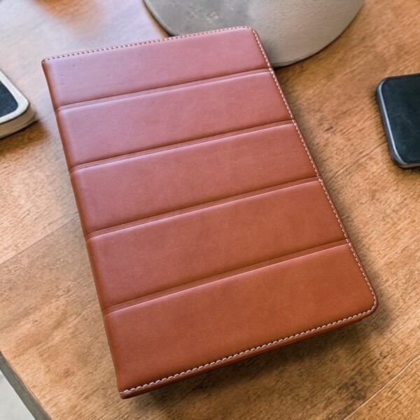 نوت بوك مضلع جلد طبيعي